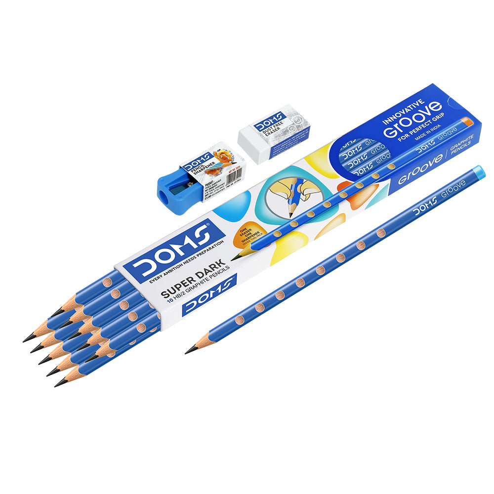DOMS Groov- 5 Box | (Pack Of 50 Pencils)