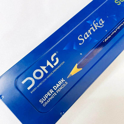 PERSONALIZED DOMS Superio Super Dark With Tin Box Pencil  (Set of 10, Blue)